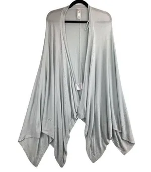 Lululemon Sweater Wrap Shrug Draped Size‎ OS Silk Blend Light Blue Super Soft thumbnail 1