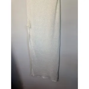 Reformation Jasmine Knit Maxi in White Ivory Sheer Side Slit Coverup Dress 8 NWT thumbnail 11