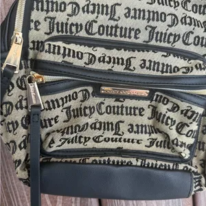 Juicy Couture Black and Cream Logo Backpack thumbnail 2