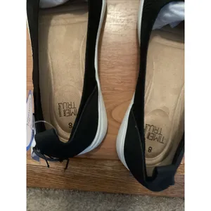 Time And Tru Women's Comfort Black Ballet Flats Shoes Black White Size 8 thumbnail 14