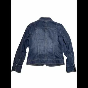i.e. relaxed Denim Jacket Women's‎ Size M Blue Acid Washed Manderin Collar thumbnail 3