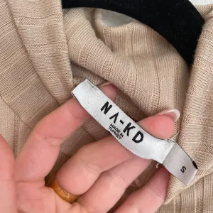 Nakd Beige Ribbed Mock Neck Midi Dress thumbnail 6