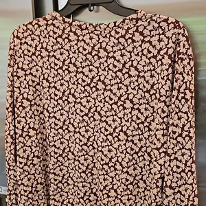 💕THE GREAT💕 The Long Sleeve Sleep Tee ~ Maroon Shadow Floral Size 3 Large NWT thumbnail 9