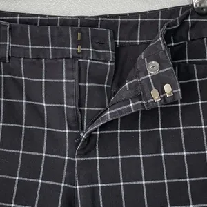 Old Navy Pixie High Rise Ankle Pant Size 10 Black Windowpane Plaid Preppy Office thumbnail 5