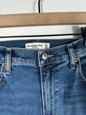 Abercrombie &‎ Fitch The Flare Ultra High Rise Jeans Medium Wash Size 30 Long thumbnail 7