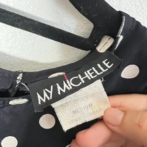 My Michelle Vintage Y2K Black Polka Dot Tank‎ Top Medium Preppy 90s Mod thumbnail 3