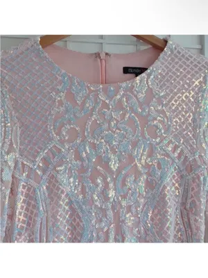 Blondie Nites Sequined Dress With Feathers thumbnail 2