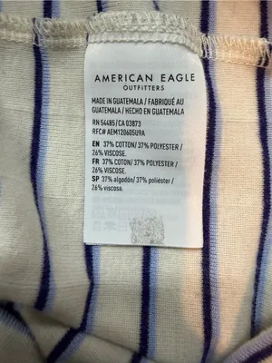 American Eagle Blue & White Striped Halter Tank Top Size M Coastal Summer thumbnail 7