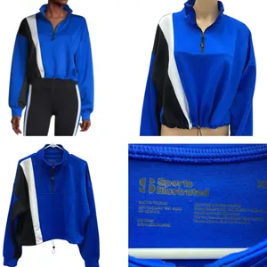 Sports Illustrated Blue Scuba Half Zip Up Popover Drawstring Waist Sweatshirt XL thumbnail 2