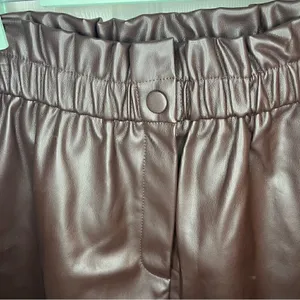Laundry by Shelli Segal Faux Leather Shorts Dark Brown M thumbnail 7
