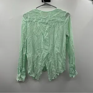 Anthropologie Maeve Mint Green Button‎ Down Long Sleeve Shirt Size 0 thumbnail 3