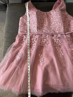 Women’s Pink Lace Short Tulle Prom Party Homecoming Dress Corset Back 24W **READ thumbnail 7