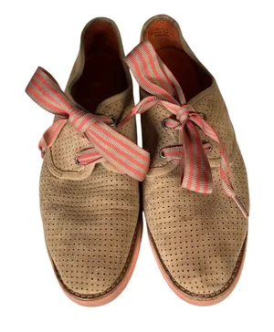 Johnston & Murphy Bree Tan Perforated Suede Lace Up Shoes Peach Womens 7.5‎ thumbnail 1