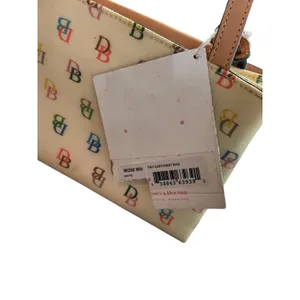 Dooney & Bourke‎ Tiny East/West Bag White Multi Color Monogram Mini Tote WI396 thumbnail 7