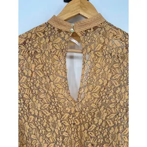 Free People Yellow Tell‎ Tell Secret Origins Eyelash Lace Tunic Dress Size XS thumbnail 5