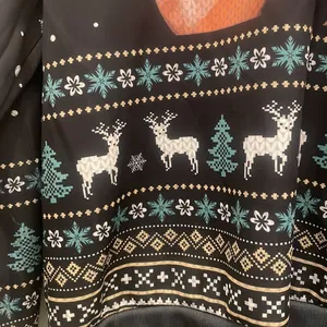 Oversized ugly Christmas sweater size s to l long sleeves graphic print thumbnail 2
