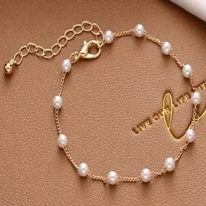 SheIn 1pc Elegant Faux Pearl Decor Bracelet For Women thumbnail 2