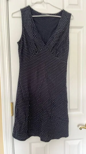 Brandy Melville Polka Dot Navy + White Dress thumbnail 3