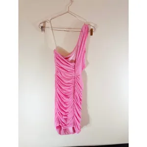 Hello Molly Mini Dress Women Size 6 Pink One‎ Shoulder Ruched Side Cutout Mesh thumbnail 9