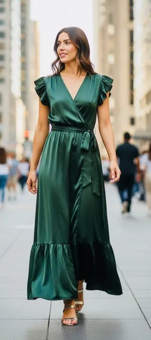 Sam Edelman Green Smocked Elastic Waist Dress - Size 6 NWT thumbnail 1