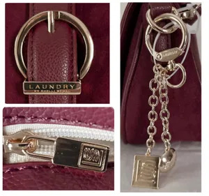 Laundry by Shelli Segal burgundy saddle bag thumbnail 12