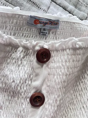 Orange Kiss White Off The Shoulder Top thumbnail 2