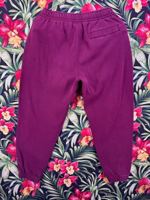 Nike Burgundy White Swoosh Sweatpants Size Medium thumbnail 8
