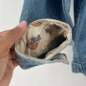 Hard Rock Cafe Singapore Medium Wash Blue Denim‎ Button Front Jacket thumbnail 9