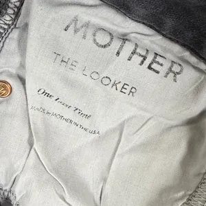 MOTHER Denim Faded Black Skinny Jeans Size 28‎ Made in USA Distressed Gray thumbnail 7