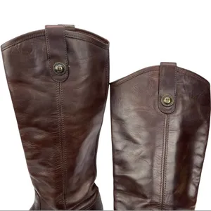 Frye Dark Brown Leather Melissa Western Tall Riding Boots Size 5.5 Style 77167 thumbnail 7