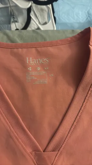 Coral Hanes scrub top thumbnail 2