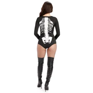 Tipsy Elves Sexy Skeleton Bodysuit Costume - Size M - Black - NWT‎ thumbnail 4