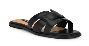 Nine West Germani Women’s black slide sandals size 8 NEW thumbnail 1
