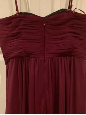 NWT MARINA Sz 6 Wine Chiffon formal/bridesmaid Dress thumbnail 6
