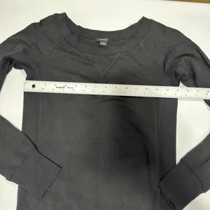 Express Knit Top Womens Sz S Black Raglan Sleeve Round Neck Studded Hem Pullover thumbnail 6