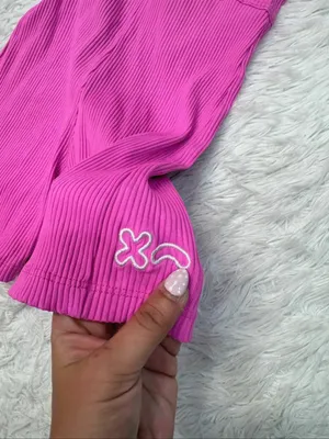 Year of ours pink ribbed romper thumbnail 3