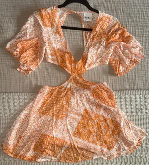 Sky to Moon Orange Mini Dress thumbnail 1