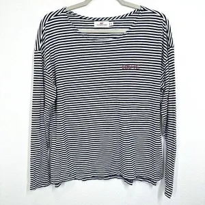 Vineyard‎ Vines Size Medium Navy Blue White Striped Crewneck Longsleeve Modal thumbnail 2