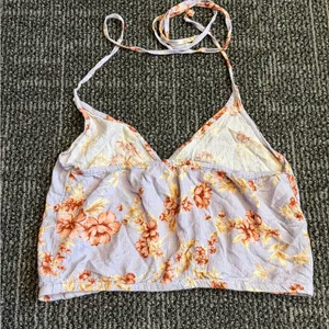 American Eagle Halter Crop Top Womens S Floral Y2K Cottage Core Fairy Hippie thumbnail 5
