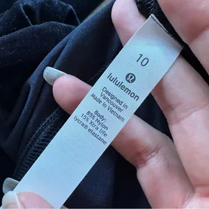 LULULEMON Black Velvet Wunder Lounge‎ HR Tight Velour Size 10 thumbnail 4