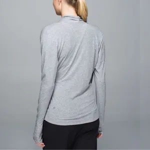 Lululemon Women’s Radiant Long Sleeve Top Size 2 Gray Surplice V Neck Athletic thumbnail 2
