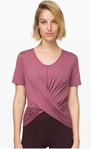 Lululemon Do the Daily Short Sleeve in Plumful - Size: 2 thumbnail 1