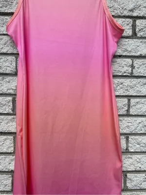 SHEIN Sleeveless Ombre Tank Dress in Pink and Peach - super soft & great quality thumbnail 2