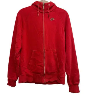 Nike‎ Red Full Zip Hoodie Sweatshirt Athletic Streetwear thumbnail 1