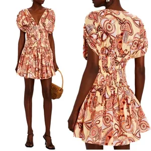 A.L.C. Frank Luna Cotton Smocked Waist Dress 4 thumbnail 2