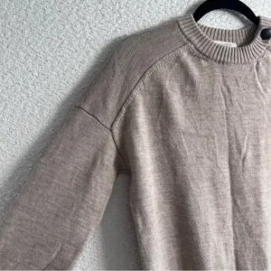 Sezane Women’s Mathie‎ Sweater Dress Wool Beige Camel Dress Size Medium thumbnail 6