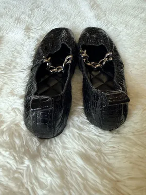 Aerosoles Snakeskin with Silver Chain Flats thumbnail 6