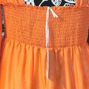 Beyond Words Fire Voile Puff Sleeve Mini Dress Size L thumbnail 7