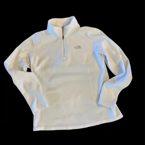 The North Face Lightweight Pullover White Long Sleeve Fleece Top Womens Medium thumbnail 4