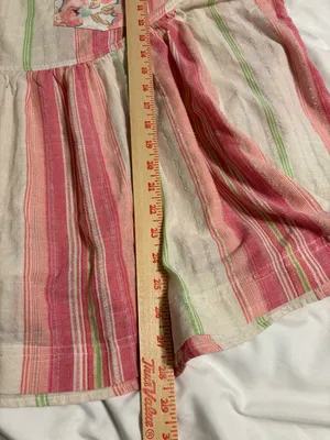 Sage + Fig Pink Stripe Boho Babydoll Top 1X Floral Pocket thumbnail 4